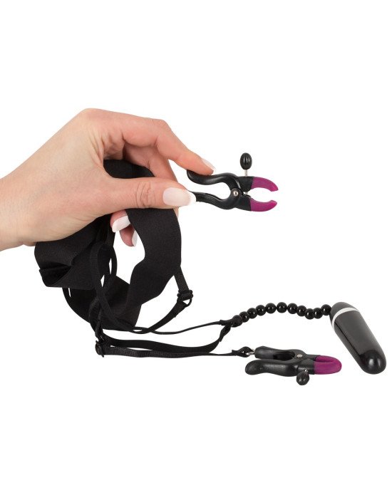 Затискачі для клітора - Bad Kitty Spreader String with Затискачі для клітора - Bad Kitty Spreader String with