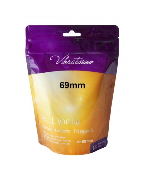 Презервативи - Vibratissimo XX ... L Vanilla, 69 мм, 18 шт. Презервативи - Vibratissimo XX ... L Vanilla, 69 мм, 18 шт.