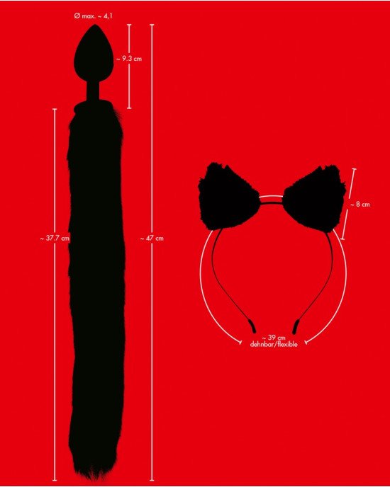Анальна пробка - Bad Kitty Pet Play Plug & Ears Анальна пробка - Bad Kitty Pet Play Plug & Ears
