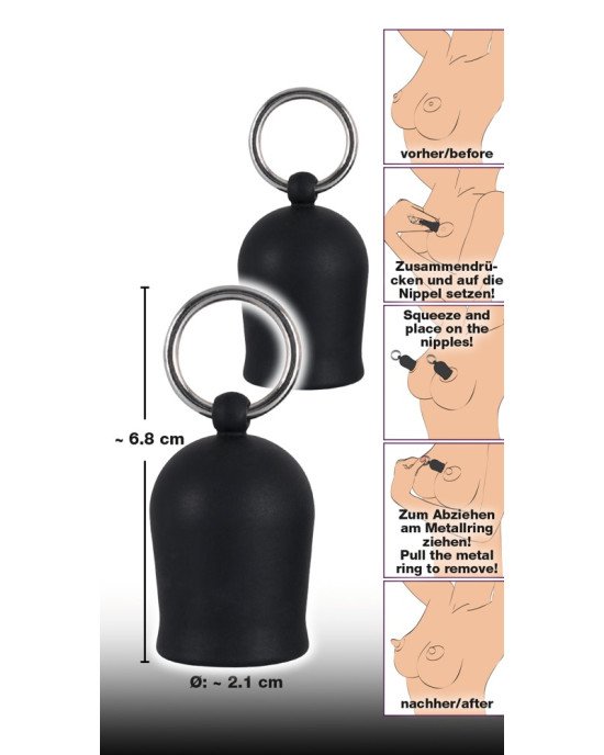 Жіночі помпи - Black Velvets Nipple Suckers Жіночі помпи - Black Velvets Nipple Suckers