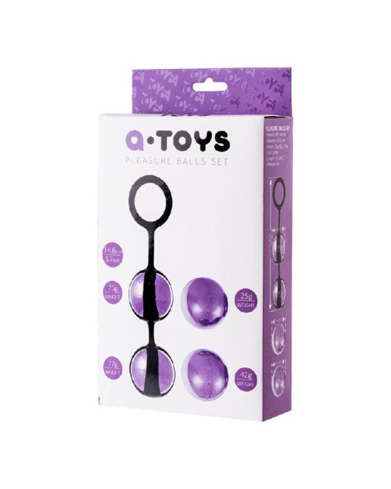 Вагінальні кульки Toyfa A-Toys, ABS пластик, фіолетові, 14,6 см Вагінальні кульки Toyfa A-Toys, ABS пластик, фіолетові, 14,6 см