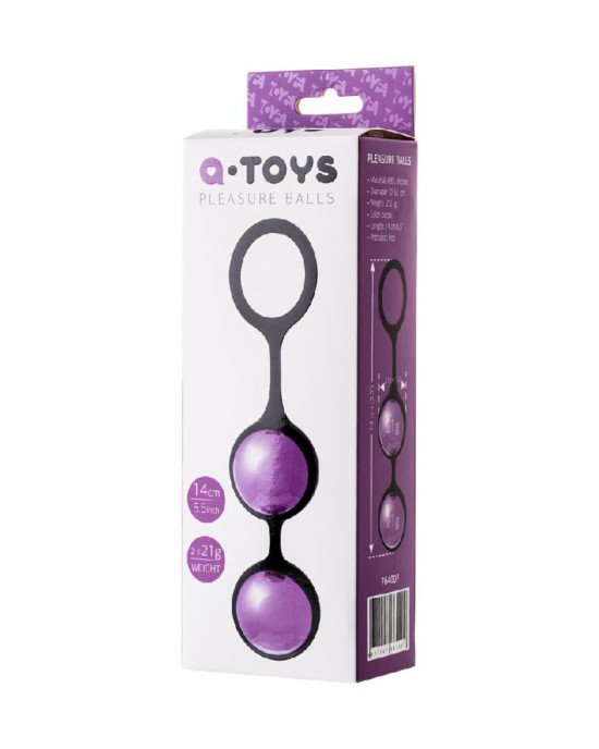 Вагінальні кульки Toyfa A-Toys, ABS пластик, фіолетові, Ø 3,1 см Вагінальні кульки Toyfa A-Toys, ABS пластик, фіолетові, Ø 3,1 см