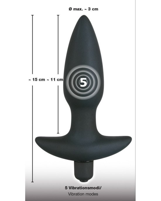 Анальна пробка - Black Velvet Vibrating Plug Medium Анальна пробка - Black Velvet Vibrating Plug Medium
