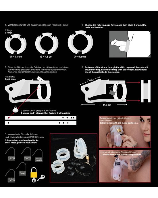 Пояс вірності - Cock Cage Set, 15 шт. Пояс вірності - Cock Cage Set, 15 шт.