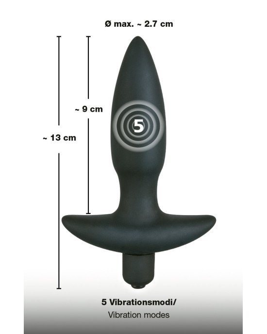 Анальна пробка - Black Velvet Vibrating Plug Small Анальна пробка - Black Velvet Vibrating Plug Small