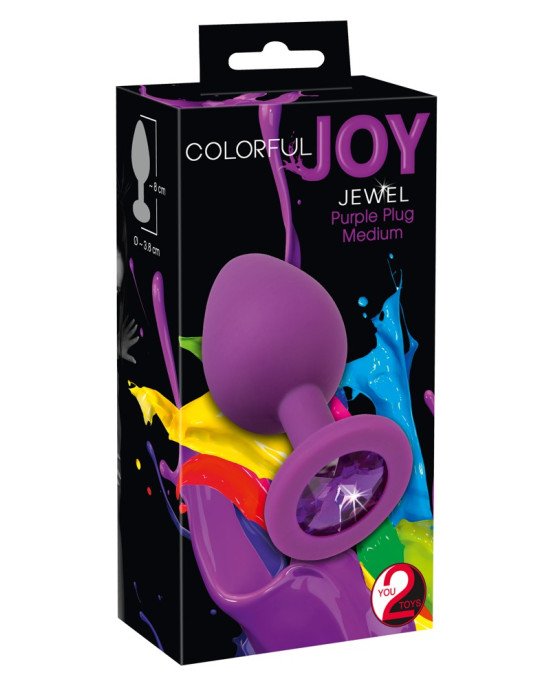 Анальна пробка - Colorful Joy Jewel Purple Plug Medium Анальна пробка - Colorful Joy Jewel Purple Plug Medium