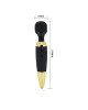 Класичний вібратор - Pretty Love Power Wand Black Gold Класичний вібратор - Pretty Love Power Wand Black Gold