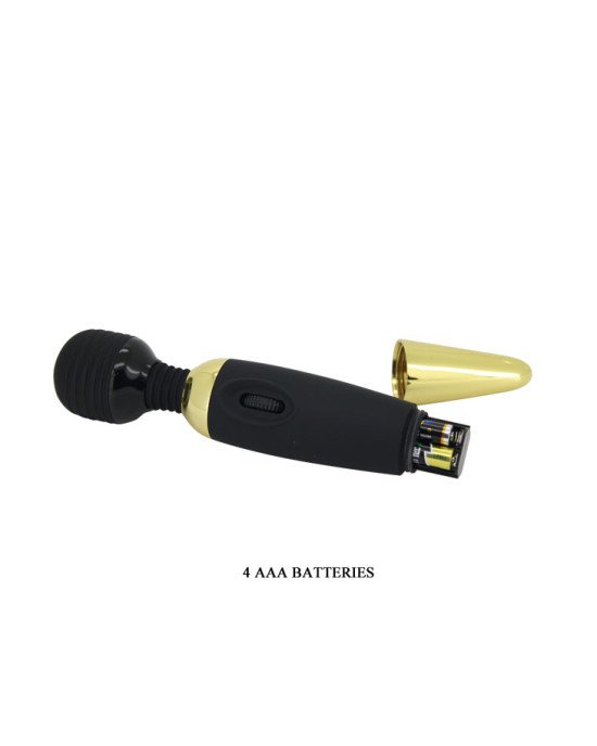 Класичний вібратор - Pretty Love Power Wand Black Gold Класичний вібратор - Pretty Love Power Wand Black Gold