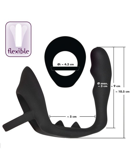 Анальна пробка з ерекційним кільцем - Black Velvets Ring & plug Анальна пробка з ерекційним кільцем - Black Velvets Ring & plug