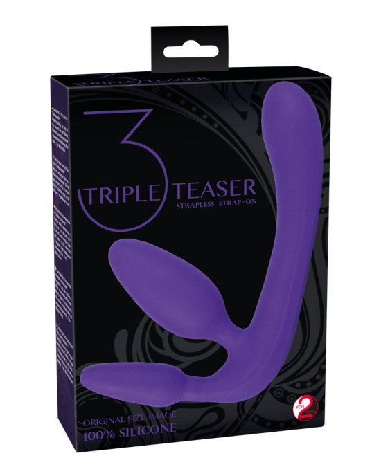 Жіночий страпон - Triple Teaser Strapless Strap-On Жіночий страпон - Triple Teaser Strapless Strap-On
