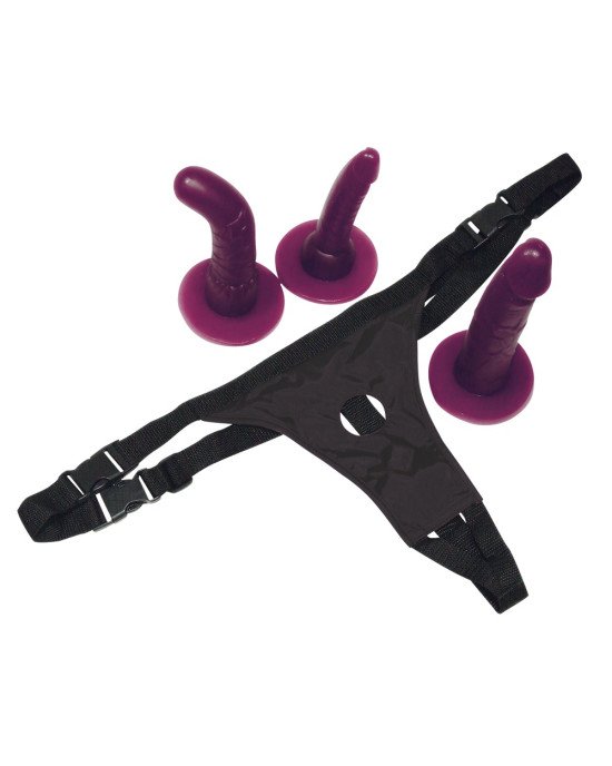 Страпон - Bad Kitty Strap-On purple Set Страпон - Bad Kitty Strap-On purple Set