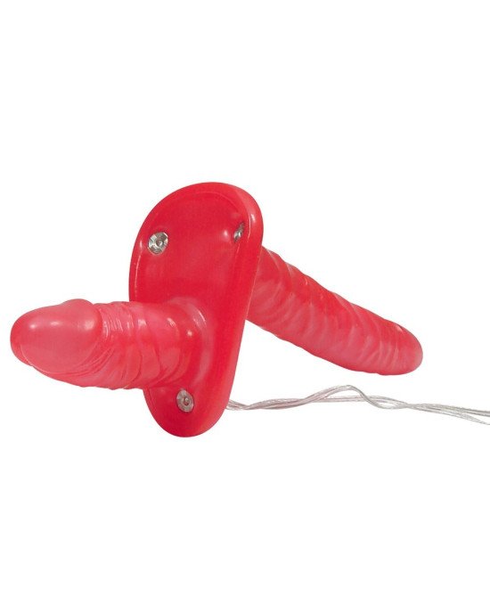 Страпон - Bad Kitty Vibrating Strap-On Duo Страпон - Bad Kitty Vibrating Strap-On Duo