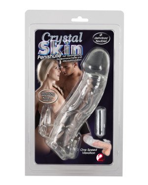 Насадка на член - Chrystal Skin Penis Sleeve Vibro