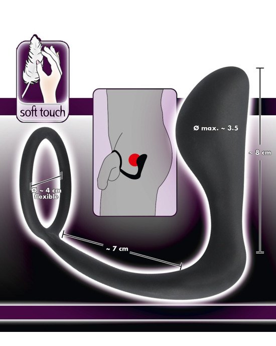 Ерекційне кільце - Black Velvets Ring & Plug Ерекційне кільце - Black Velvets Ring & Plug
