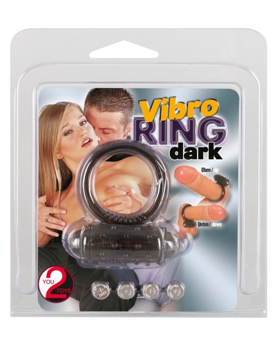 Ерекційне кільце - Vibro Ring Dark Silicon