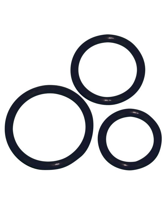 Ерекційні кільця - Silicone Cock Ring Set, 3 шт. Ерекційні кільця - Silicone Cock Ring Set, 3 шт.