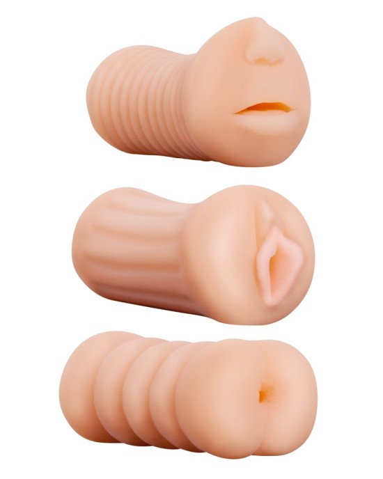 Набір мастурбаторів - XXX To-Go Threesome Набір мастурбаторів - XXX To-Go Threesome