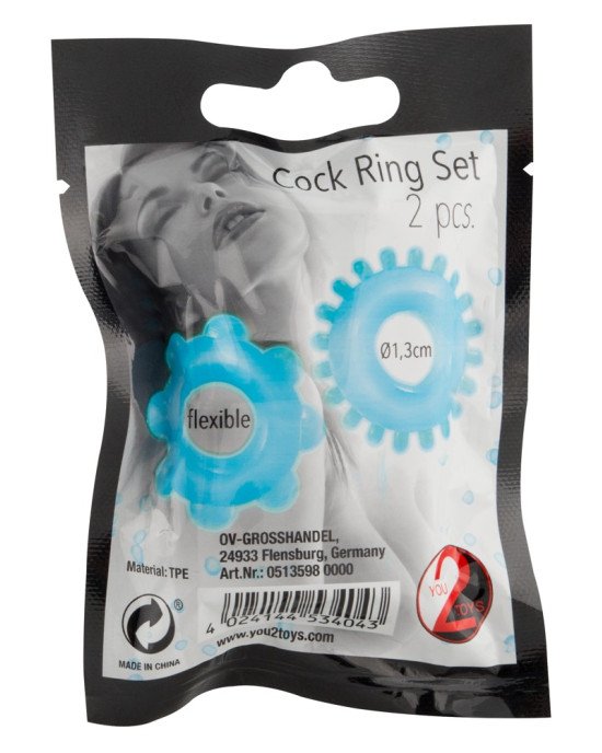Ерекційні кільця - Cock Ring Set, 2 шт. Ерекційні кільця - Cock Ring Set, 2 шт.