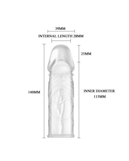 Насадка на член - Penis Sleeve, 14 см Насадка на член - Penis Sleeve, 14 см