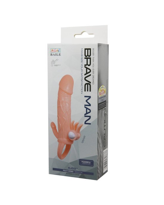 Насадка на член - Brave Man Vibrating Penis Sleeve Flesh Насадка на член - Brave Man Vibrating Penis Sleeve Flesh