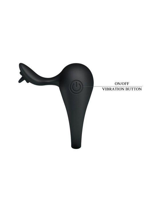 Ерекційне кільце - Pretty Love Stimulating Tonguo Penis Ring Black Ерекційне кільце - Pretty Love Stimulating Tonguo Penis Ring Black