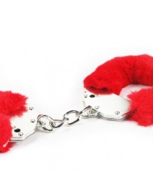 Наручники - Fetish Pleasure Fluffy Hand Cuffs Red