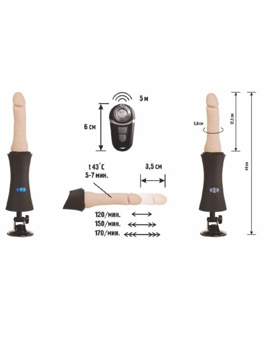 Секс-машина Handbang, Motorlovers, ABS, чорний, 44 см Секс-машина Handbang, Motorlovers, ABS, чорний, 44 см