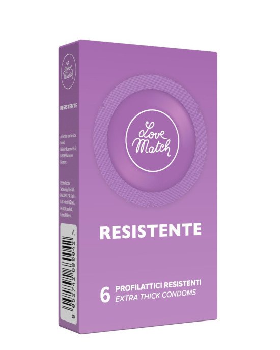 Презервативи - Resistente (Strong), 54 мм, 6 шт.