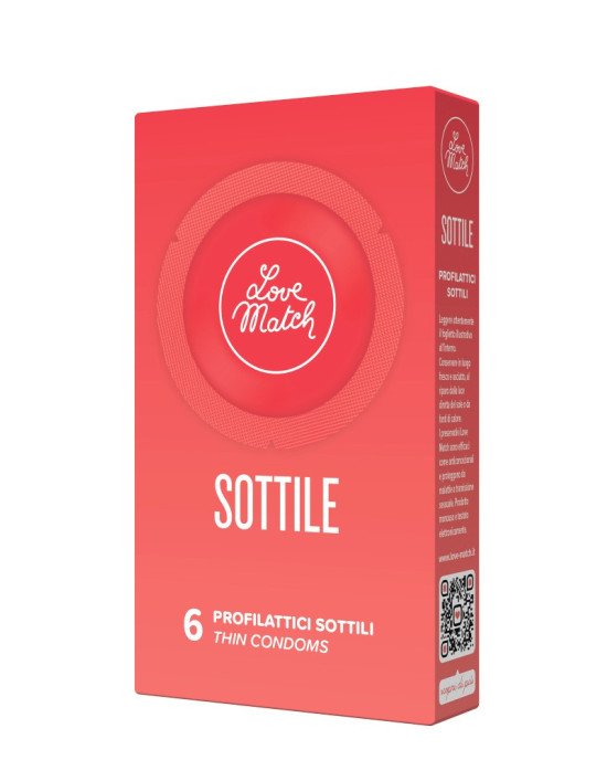 Презервативи - Sottile (Thin), 54 мм, 6 шт.