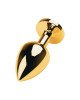 Gold anal plug TOYFA Metal with red round-shaped gem, length 7,8 cm, diameter 2,2-3,5 cm, weight 95 Gold anal plug TOYFA Metal with red round-shaped gem, length 7,8 cm, diameter 2,2-3,5 cm, weight 95