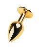 Gold anal plug TOYFA Metal with black round-shaped gem, length 7,8 cm, diameter 2,3-4 cm, weight 170 Gold anal plug TOYFA Metal with black round-shaped gem, length 7,8 cm, diameter 2,3-4 cm, weight 170