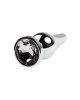 Silver anal plug TOYFA Metal with white round-shaped gem, length 9 cm, diameter 1,5-4 cm, weight 205 Silver anal plug TOYFA Metal with white round-shaped gem, length 9 cm, diameter 1,5-4 cm, weight 205