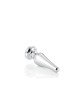 Silver anal plug TOYFA Metal with white round-shaped gem, length 9 cm, diameter 1,5-4 cm, weight 205 Silver anal plug TOYFA Metal with white round-shaped gem, length 9 cm, diameter 1,5-4 cm, weight 205