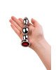 Silver anal plug TOYFA Metal with red round-shaped gem, length 12,2 cm, diameter 2-2,5 cm, weight 14 Silver anal plug TOYFA Metal with red round-shaped gem, length 12,2 cm, diameter 2-2,5 cm, weight 14