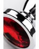 Silver anal plug TOYFA Metal with red round-shaped gem, length 12,2 cm, diameter 2-2,5 cm, weight 14 Silver anal plug TOYFA Metal with red round-shaped gem, length 12,2 cm, diameter 2-2,5 cm, weight 14