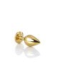 Golden anal plug TOYFA Metal with black heart-shaped gem, length 7 cm, diameter 1,8-3,3 cm, weight 9 Golden anal plug TOYFA Metal with black heart-shaped gem, length 7 cm, diameter 1,8-3,3 cm, weight 9