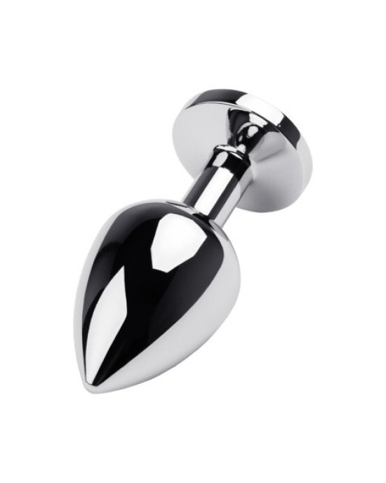 Анальна втулка Metal By Toyfa, метал, срібна, з червоним кристалом, 8 см, ø 3,4 см, 85 г Анальна втулка Metal By Toyfa, метал, срібна, з червоним кристалом, 8 см, ø 3,4 см, 85 г