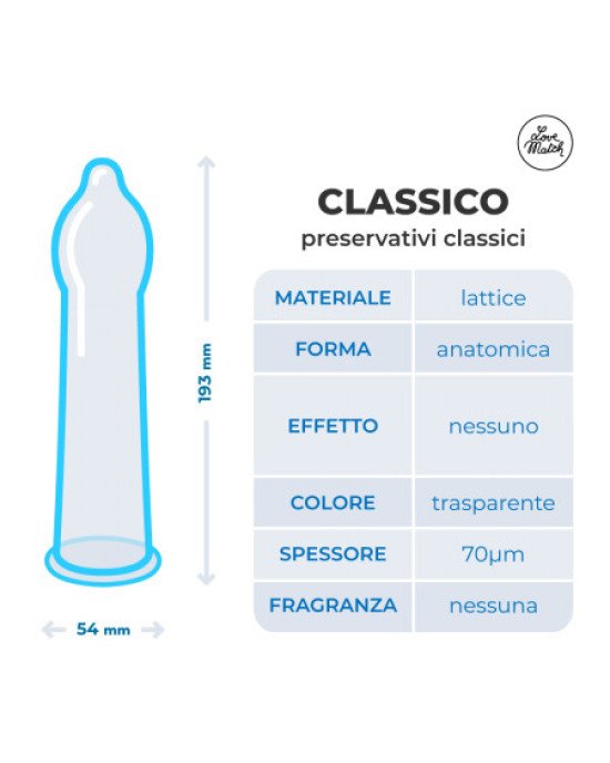 Презервативи - Classico (Classic), 54 мм, 6 шт.