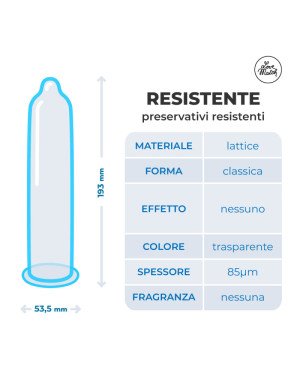 Презервативи - Resistente (Strong), 54 мм, 6 шт. Презервативи - Resistente (Strong), 54 мм, 6 шт.