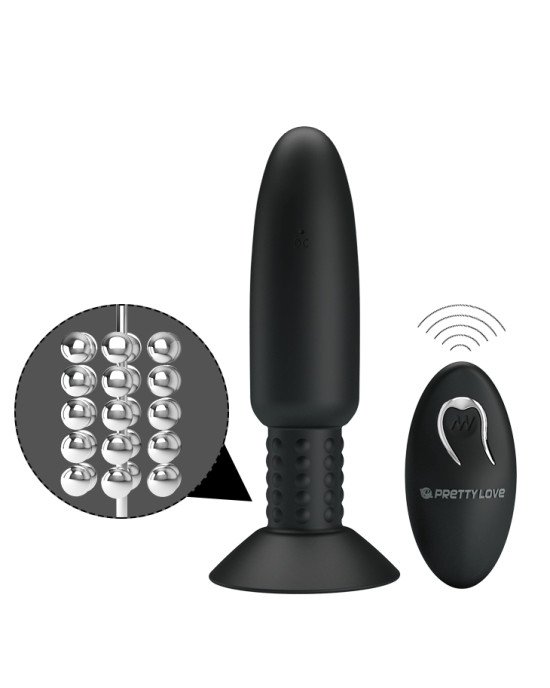 Анальна пробка - Pretty Love Beaded For Extra Pleasure Black Анальна пробка - Pretty Love Beaded For Extra Pleasure Black