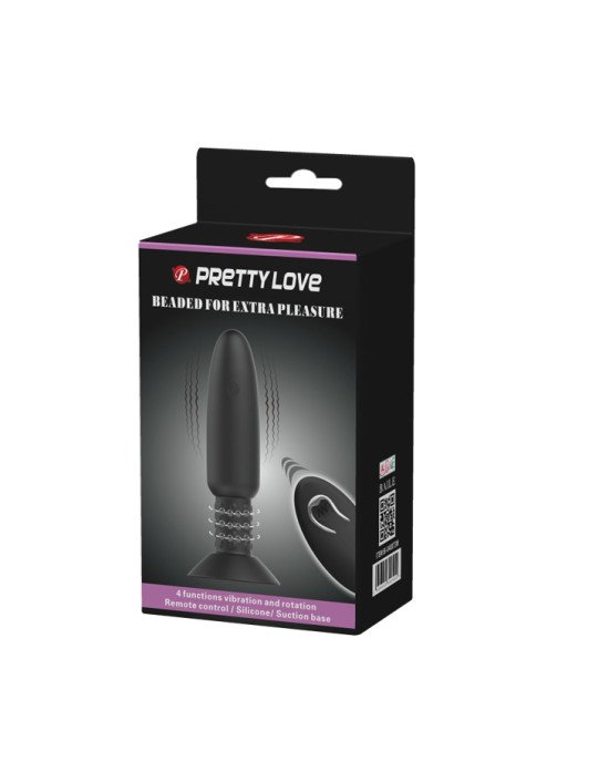 Анальна пробка - Pretty Love Beaded For Extra Pleasure Black Анальна пробка - Pretty Love Beaded For Extra Pleasure Black