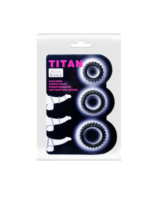 Ерекційні кільця - Titan Cock Ring Set Pink