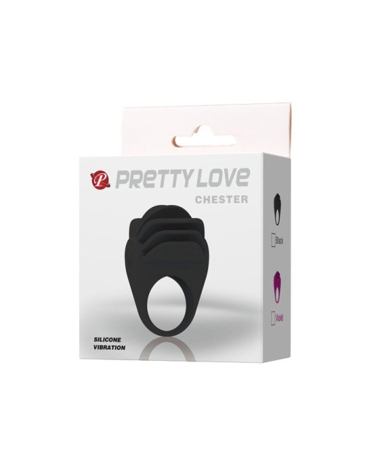 Ерекційне кільце - Pretty Love Chester Penis Ring Black Ерекційне кільце - Pretty Love Chester Penis Ring Black