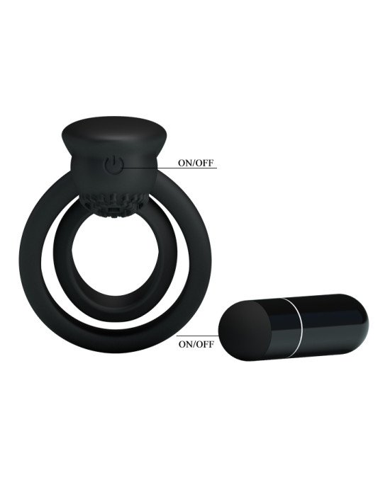Ерекційне кільце - Pretty Love Esther Penis Ring Black Ерекційне кільце - Pretty Love Esther Penis Ring Black