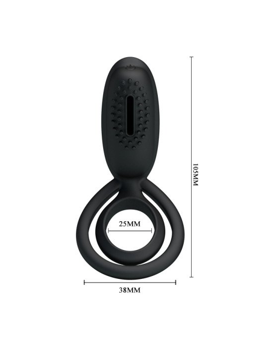Ерекційне кільце - Pretty Love Esther Penis Ring Black Ерекційне кільце - Pretty Love Esther Penis Ring Black