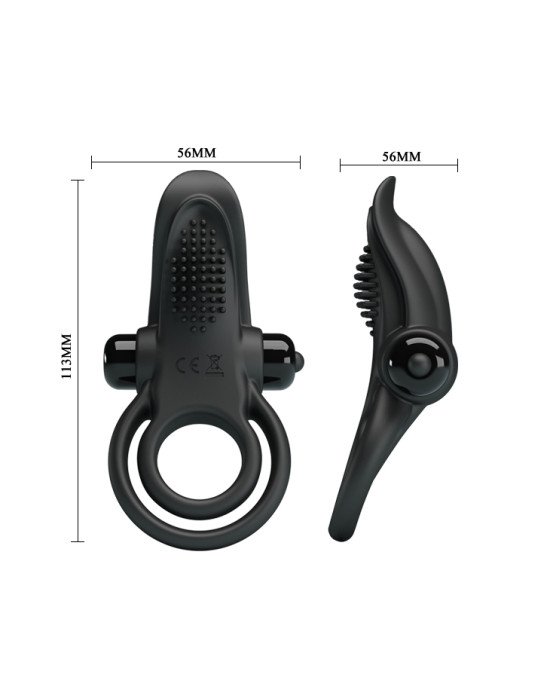 Ерекційне кільце - Pretty Love Vibrant Penis Ring Black Ерекційне кільце - Pretty Love Vibrant Penis Ring Black