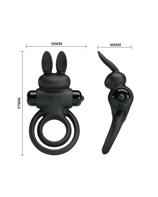 Ерекційне кільце - Pretty Love Vibrant Penis Ring III Black Ерекційне кільце - Pretty Love Vibrant Penis Ring III Black