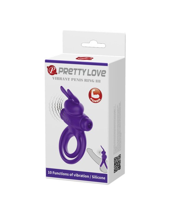 Ерекційне кільце - Pretty Love Vibrant Penis Ring III Purple