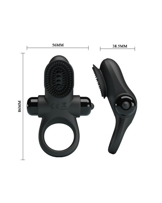 Ерекційне кільце - Pretty Love Vibrant Penis Ring II Black Ерекційне кільце - Pretty Love Vibrant Penis Ring II Black