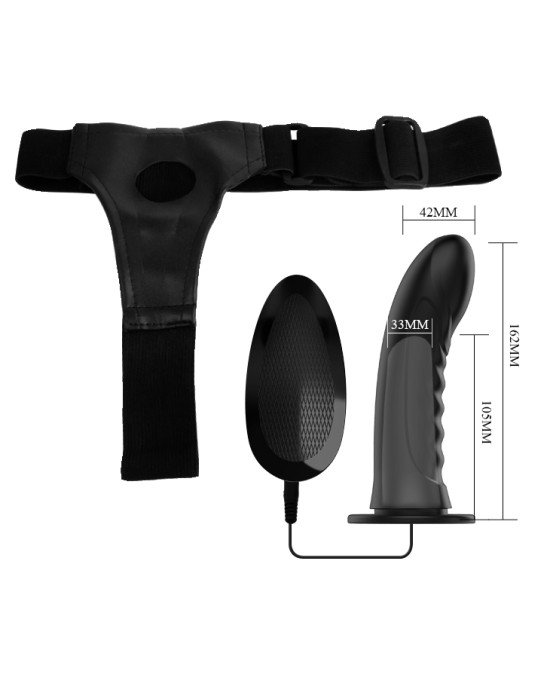 Страпон - Pretty Love Marvin Vibrating StrapOn Harness Black, 16.2 см Страпон - Pretty Love Marvin Vibrating StrapOn Harness Black, 16.2 см